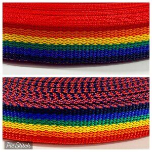 Rainbow Pride Webbing Roll 1 Inch 50 Yards Heavy Duty Strapping Belt Crafting Se
